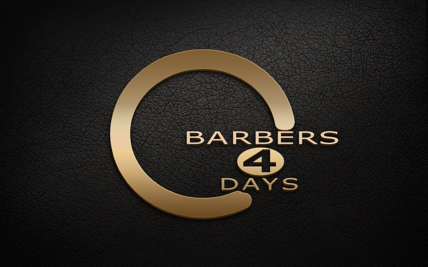 Barbers 4 Days gold circle logo